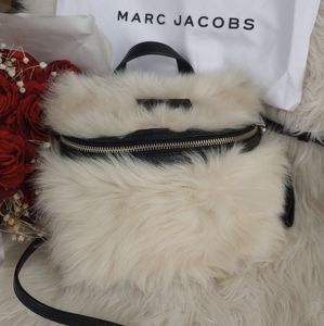 Marc Jacobs Shearling Fur and Leather Canteen Shoulder Bag